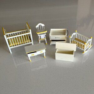 Dollhouse Miniature nursery furniture set of 6